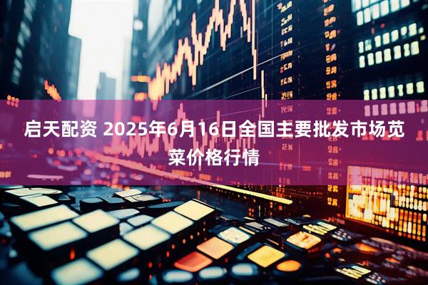 启天配资 2025年6月16日全国主要批发市场苋菜价格行情
